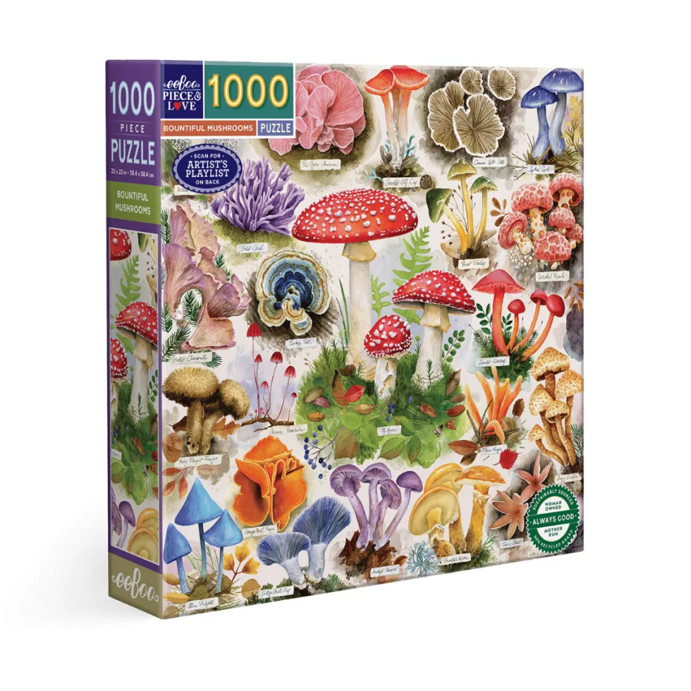 Palapeli, 1000 palaa – Bountiful Mushrooms