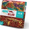 Palapeli, 48 palaa - Yllä/Alla - Dino World
