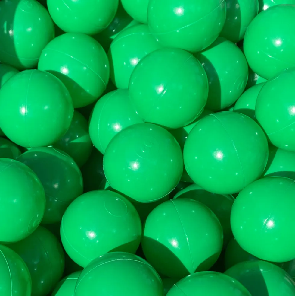 Pallomeripallot Ø7 cm - Kirkkaan vihreä, 100 kpl