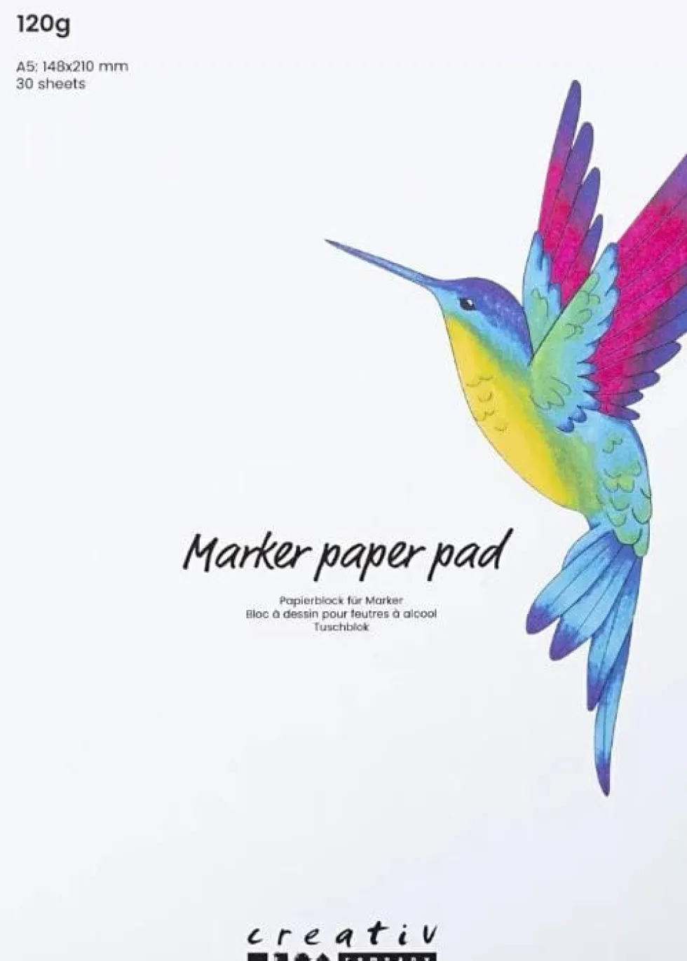 Paperinippu A5 / 120 g - Valkoinen, 30 ark