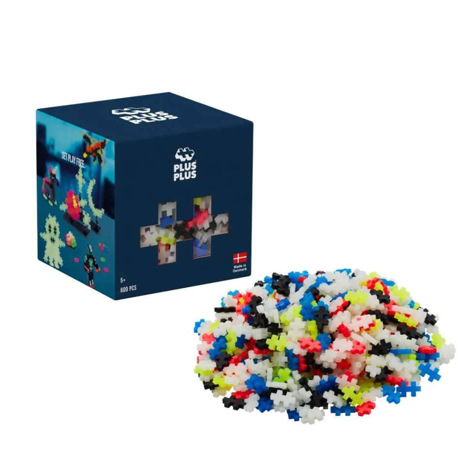 Plus-Plus Glow Mix, 600 kpl
