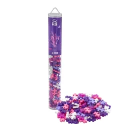 Plus-Plus paloja putkessa - Glitter Mix, 100 palaa