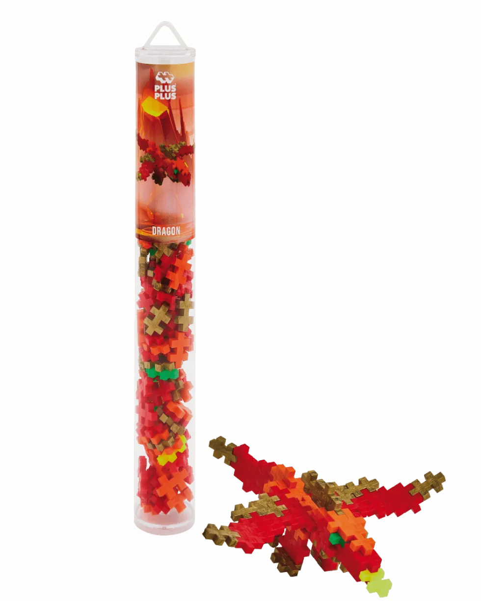 Plus-Plus putkessa - Lohikäärme, 100 kpl