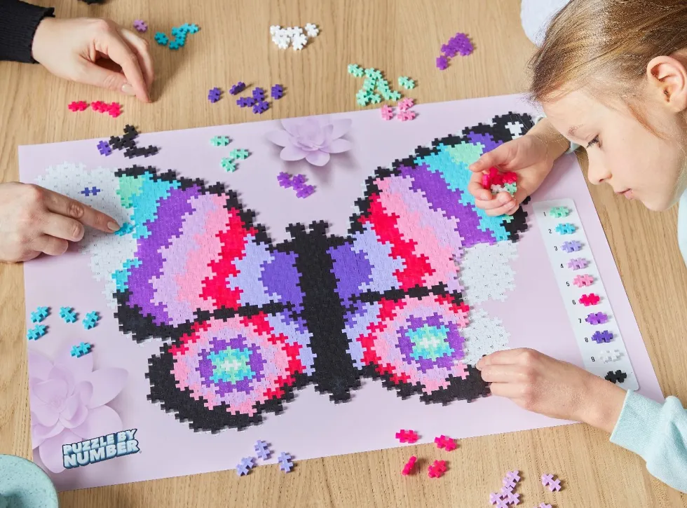 Plus-Plus - Puzzle By Number, Perhonen 800 kpl