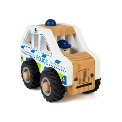 Poliisiauto kumirenkailla – Korkeus 10 cm