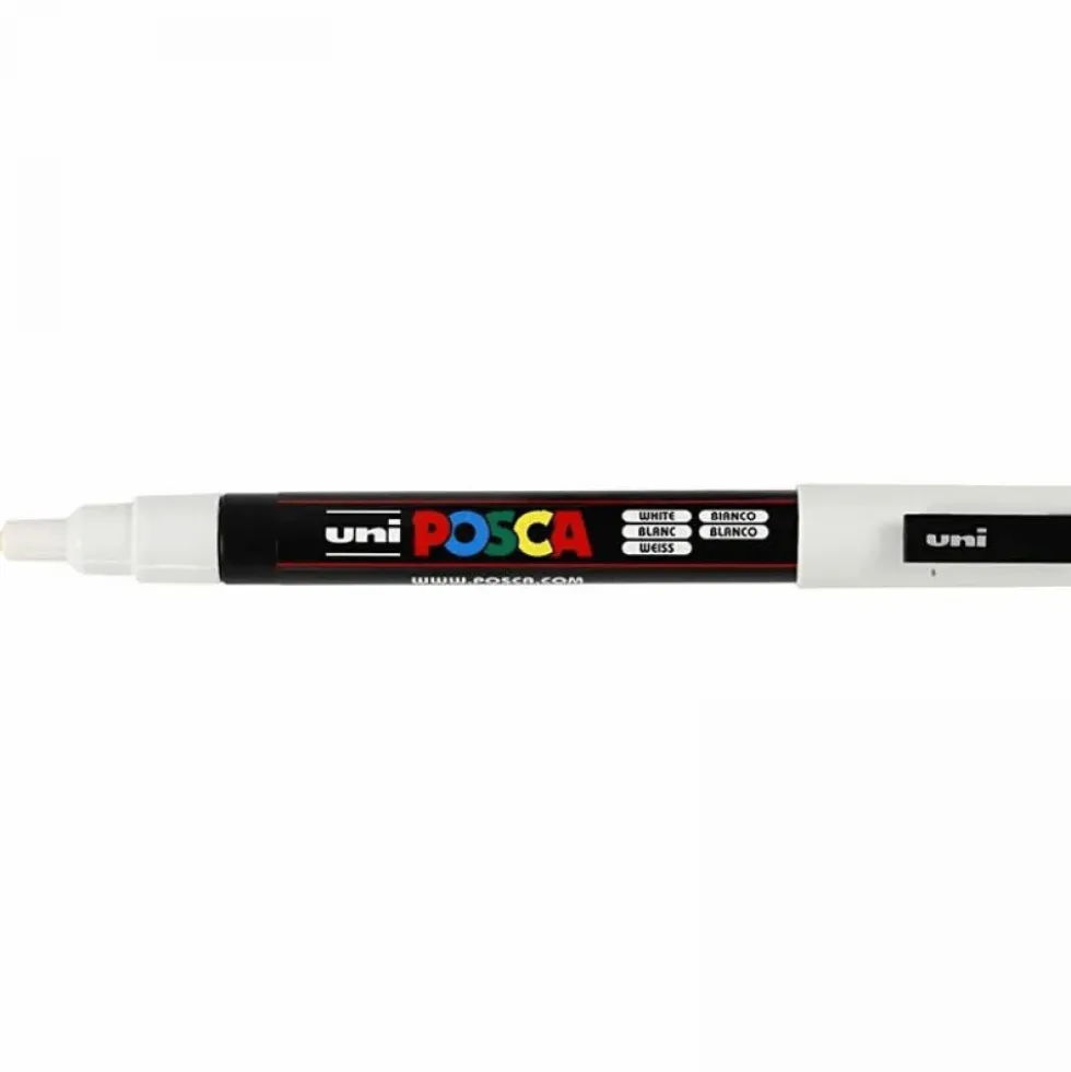 Posca-tussi PC-3M - Valkoinen, 1 kpl