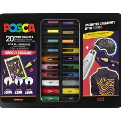 Posca-tussit kotelossa – Groovy Colours, 20 kpl