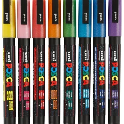 Posca tussit PC-3M - Glitter värit, 8 kpl