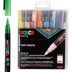 Posca tussit PC-3M - Glitter värit, 8 kpl