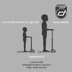 Potkulauta - Highwaykick 5, LED, Ash
