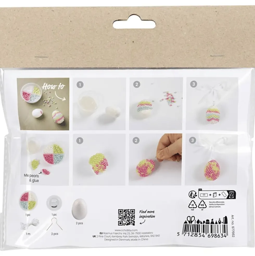 Pääsiäispussi - Tee Pearl Clay -munia, 2 kpl