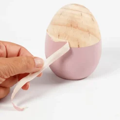 Puinen muna - K: 8 cm, 1 kpl