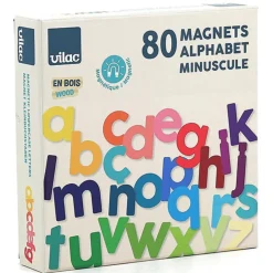 Puiset magneettikirjaimet - Pieni koko, 80 osaa