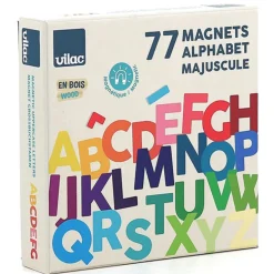 Puiset magneettikirjaimet - Suuri koko, 77 osaa