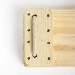 Puukeinu 44 x 17,5 cm (beige köysi)