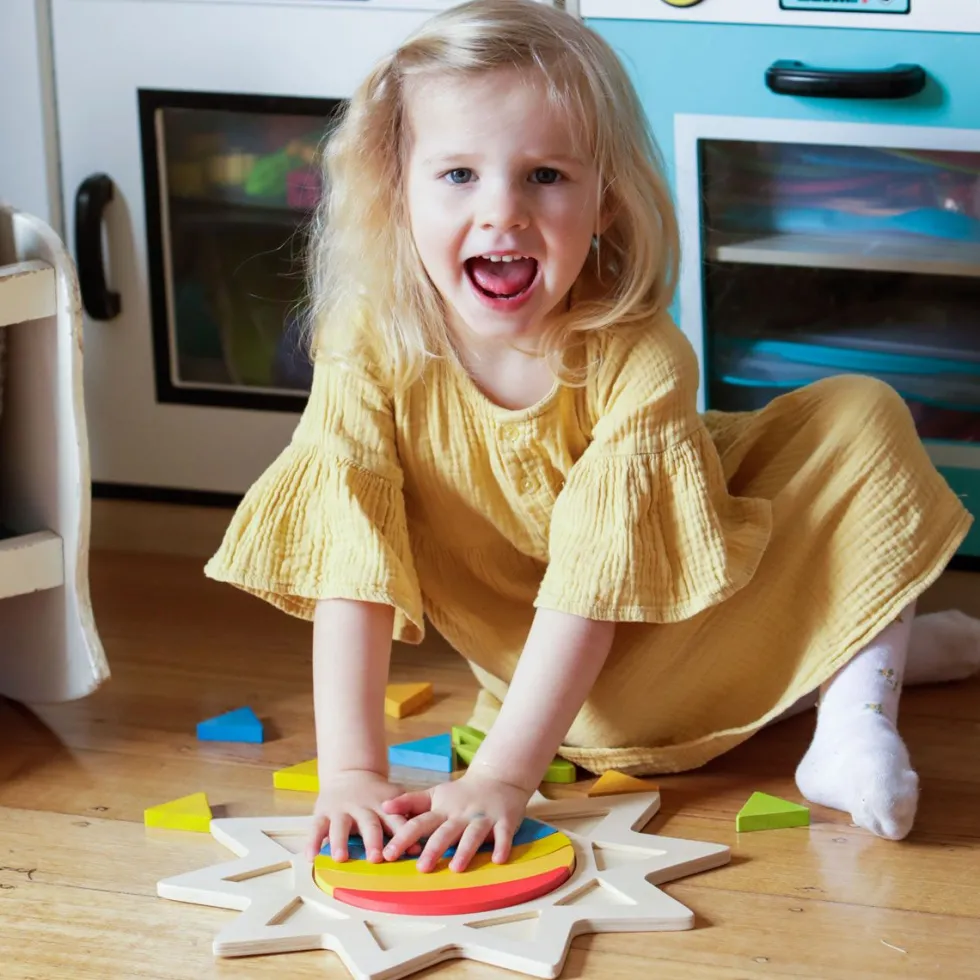 Puupalapeli, 16 palaa - Sateenkaari aurinko