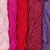 Puuvillalanka – Lila & pinkki, 5 × 50 m