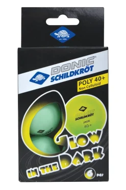 Pöytätennispallot Poly 40+, Glow 6 kpl - Ø4 cm