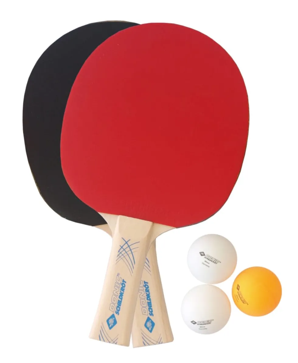Pöytätennissetti, 2 mailaa + 3 palloa