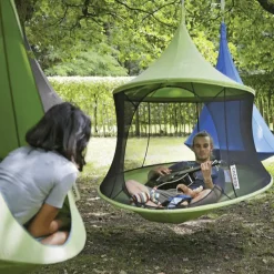 Riipputalo verkkomateriaalilla Ø150 cm - Vihreä