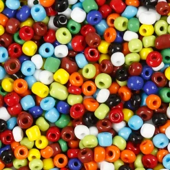 Rocaille-siemenhelmet Ø4 mm - Perusvärit, 1000 gr