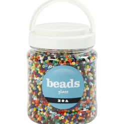 Rocaille-siemenhelmet Ø4 mm - Perusvärit, 1000 gr