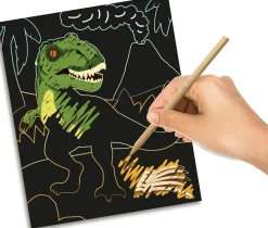 Scratch-kortti - Glow in the dark -dinot