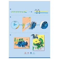Scratch-onnittelukortit – Dinosaurukset, 3 kpl