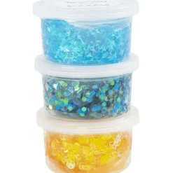 Sequin Clay 3 x 60 g – Sininen & keltainen