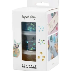 Sequin Clay 3 x 60 g – Sininen & keltainen