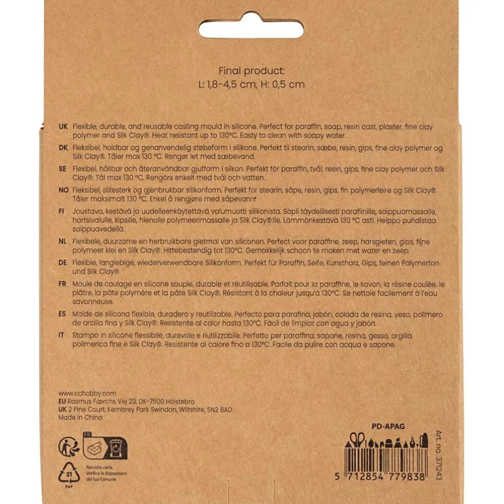 Silikonimuotti - Lehdet & kukat, 6 kuviota