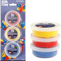 Silk Clay 3 x 14 gr - Sini-, puna-, keltainen
