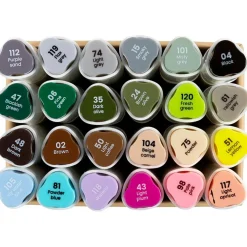 Twin Markers - Luonto & Pastelli, 24 kpl