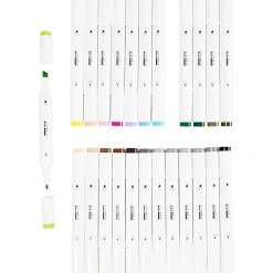 Twin Markers - Luonto & Pastelli, 24 kpl
