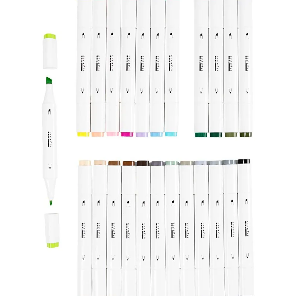Twin Markers - Luonto & Pastelli, 24 kpl