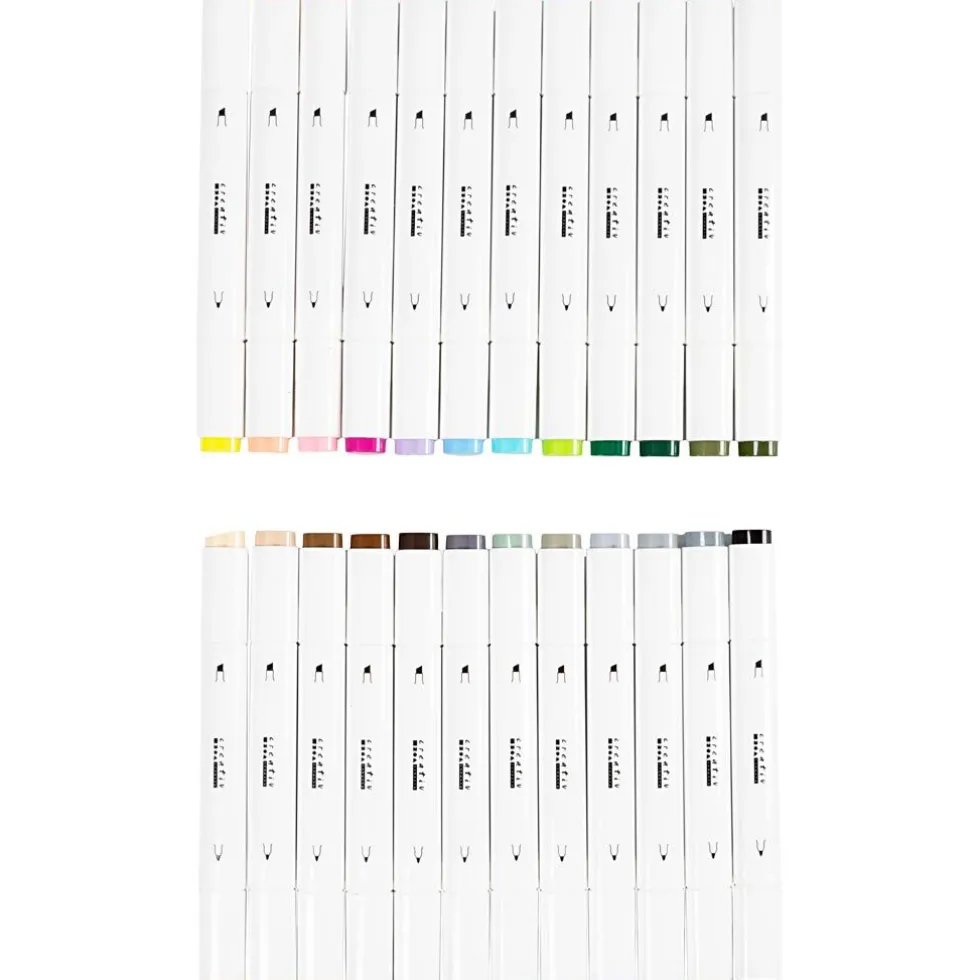 Twin Markers - Luonto & Pastelli, 24 kpl