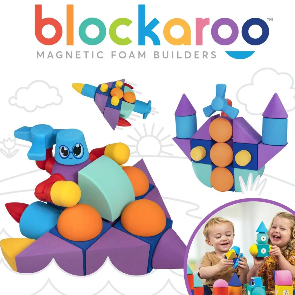 Vaahtomuoviset magneettipalikat – Builder, 50 osaa