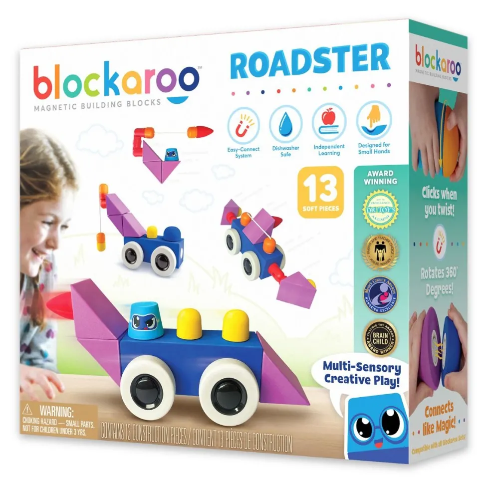 Vaahtomuoviset magneettipalikat – Roadster, 13 os.