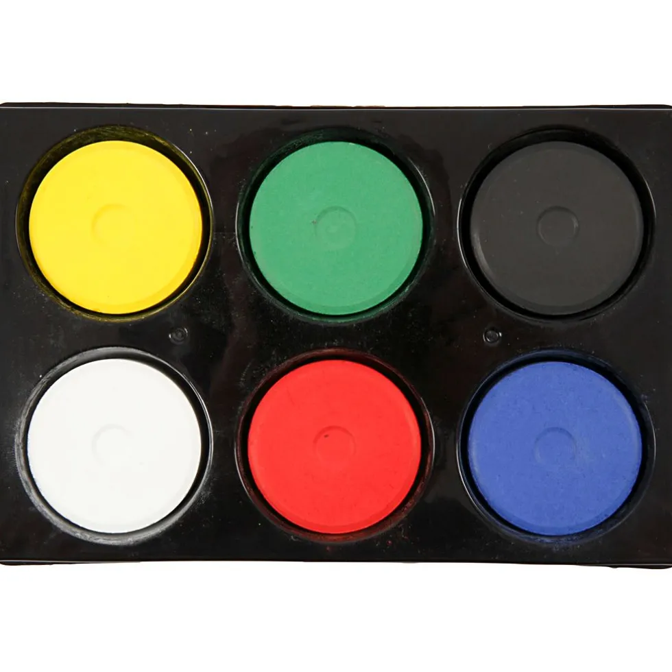 Vesivärit Ø5,7 cm - Perusvärit, 6 kpl